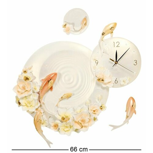 ART-216 Часы настенные объемные «Карпы кои»