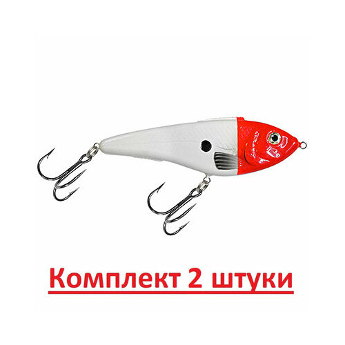 Воблер AQUA ретро Sinking 105mm, вес - 22,0g, цвет 016 (red head), 2 штуки