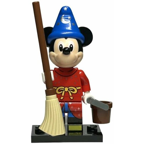 Минифигурка Лего Lego coldis100-4 Sorcerer's Apprentice Mickey, Disney 100 (Complete Set with Stand and Accessories)