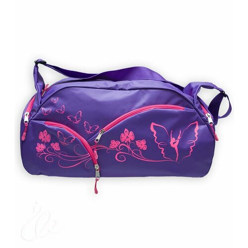 фото Сумка спортивная царевна-лебедь, 25х25х53 см, фиолетовый