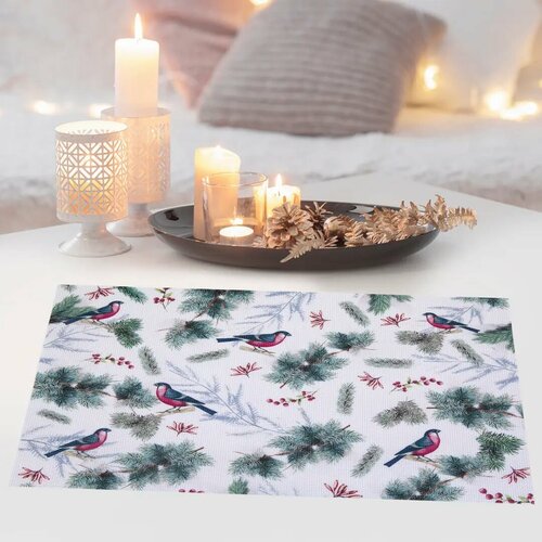 Салфетка 30x45 см Птицы-1 зеленая