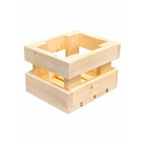 Ящик деревянный для подарка кашпо флористическое 11х13см 299₽