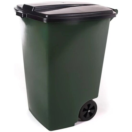 Контейнер Элластик-пласт для мусора 120л (темно-зеленый)