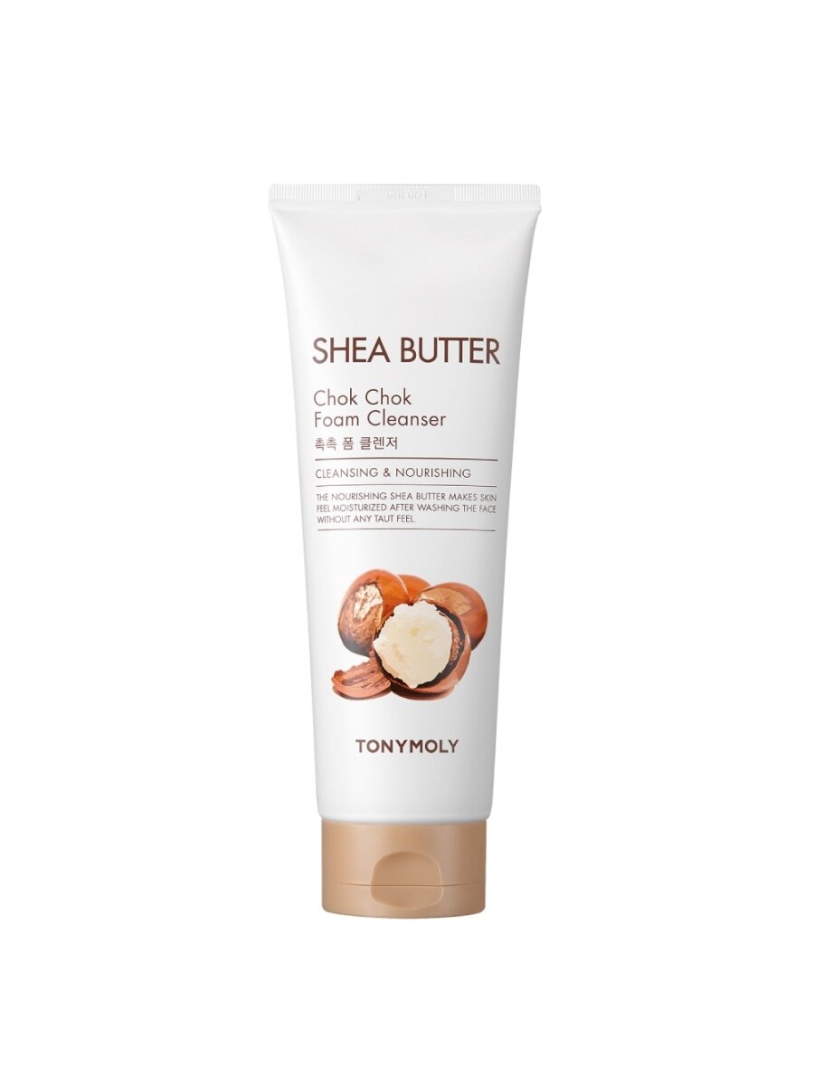 TONYMOLY SHEA BUTTER Chok Chok Foam Cleanser Увлажняющая пенка для умывания с маслом ши