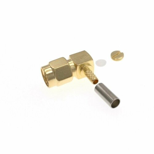 Разъем SMA (male) S-121L угловой обжимной под кабель RG-316