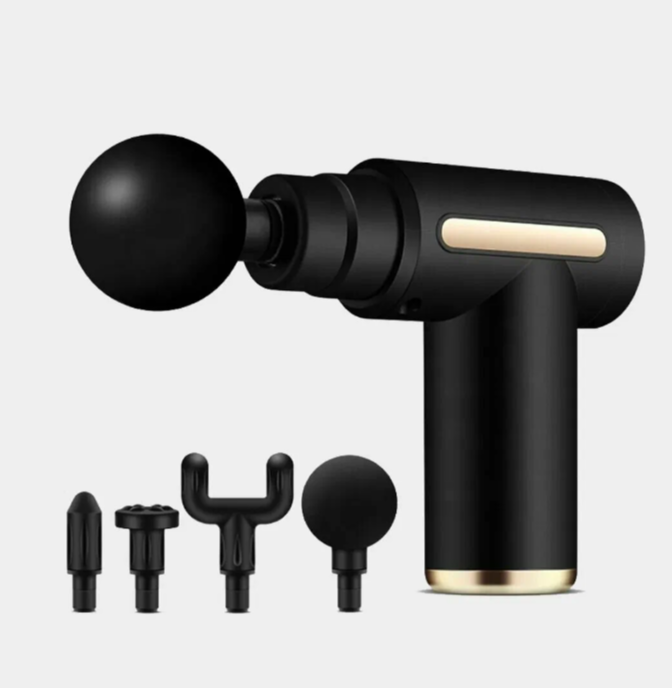Перкуссионный массажер для тела электрический VIRG Mini Massage Gun, черный