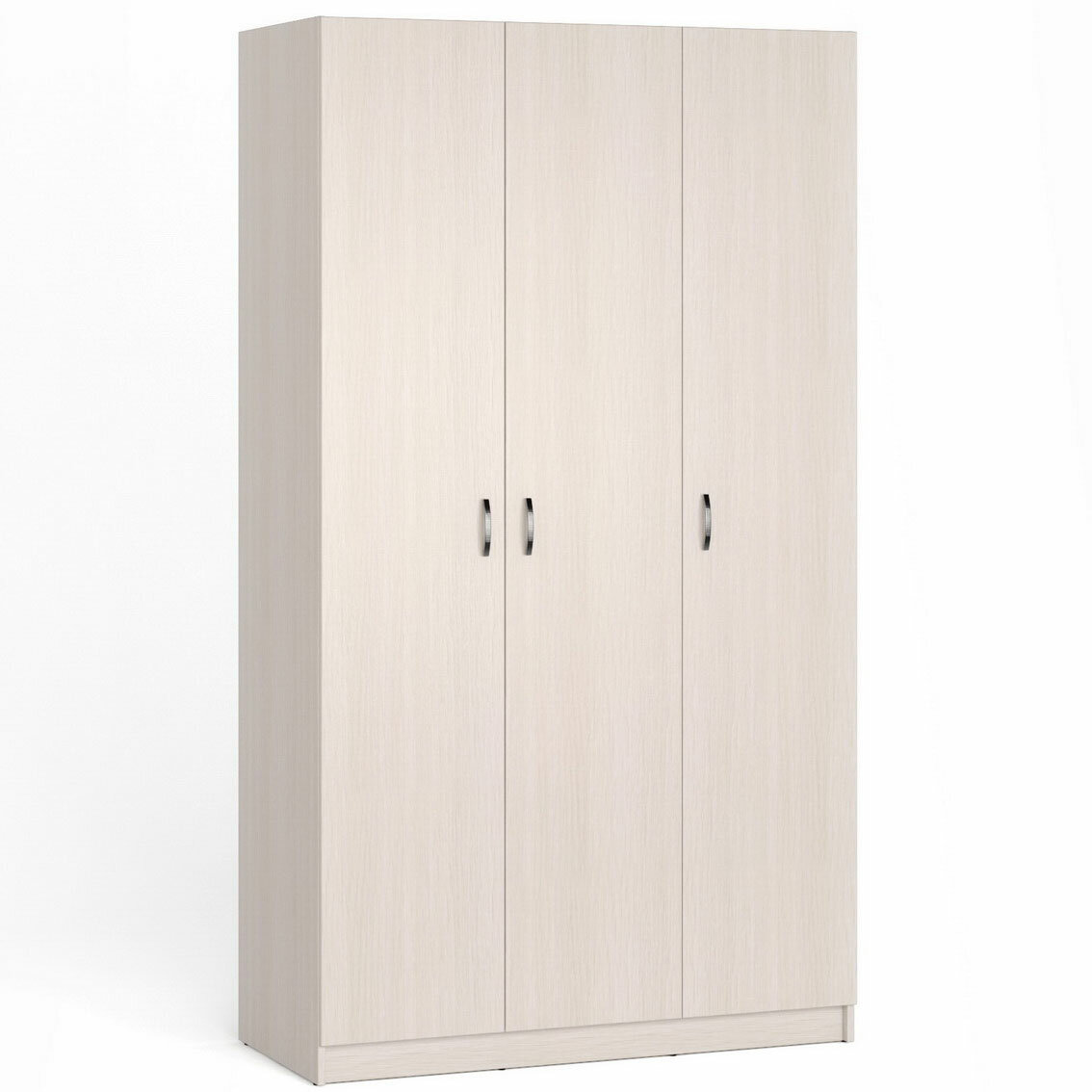 фото Шкаф распашной трехстворчатый со штангой и полочками 120х54х215 см МагМебель В4 дуб молочный