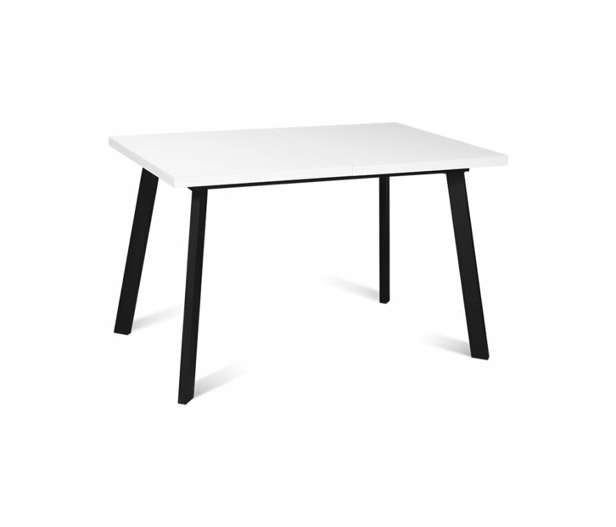 фото Стол кухонный "Форел 120" с белым стеклом