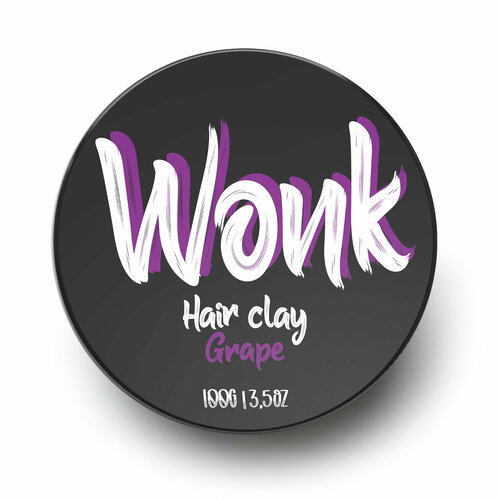 Глина для укладки волос WONK сильной фиксации с ароматом винограда, 100 мл