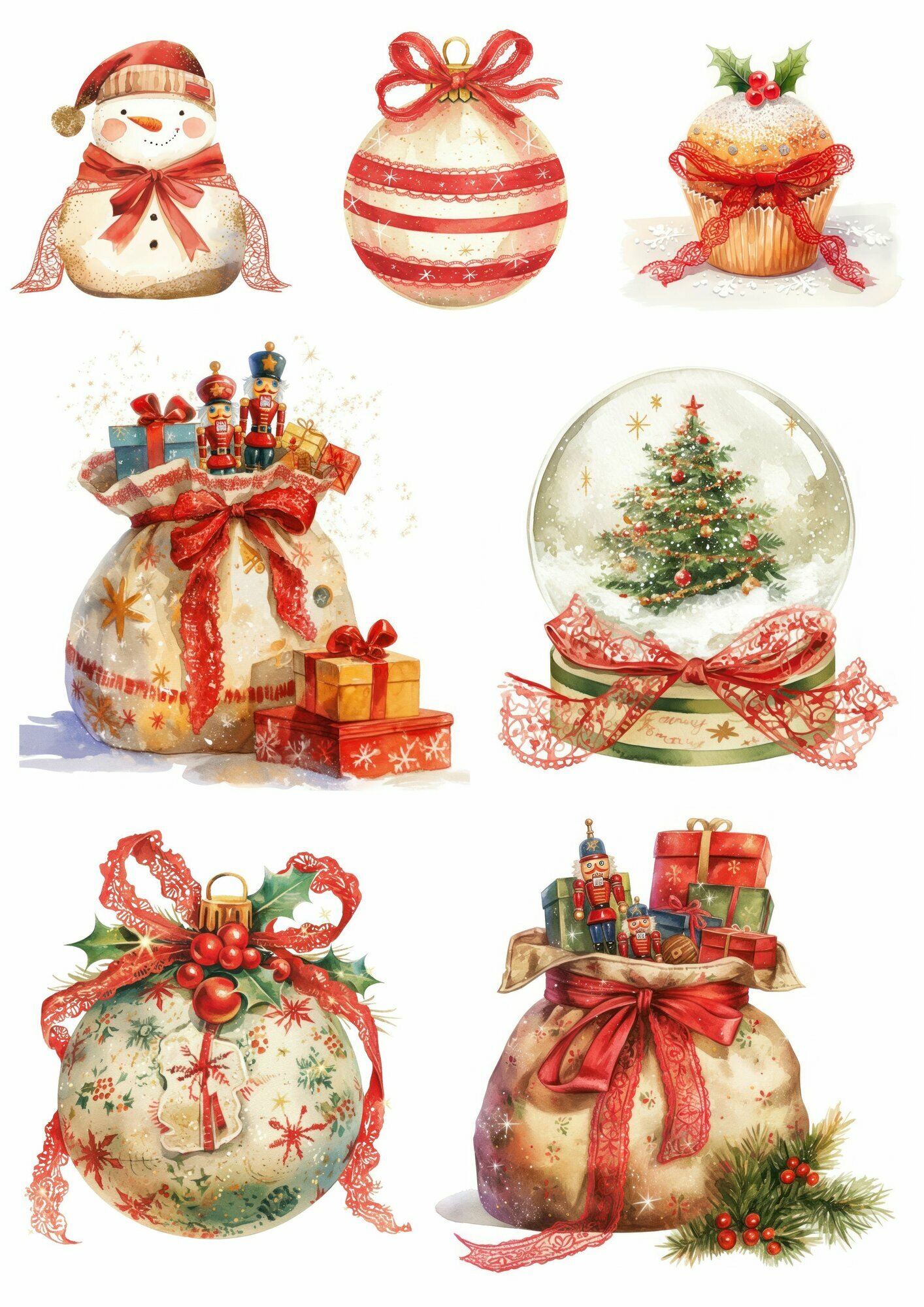 Декупажная карта About Time Deco, А4, 40г/м2, для декора изделий, односторонняя, белая