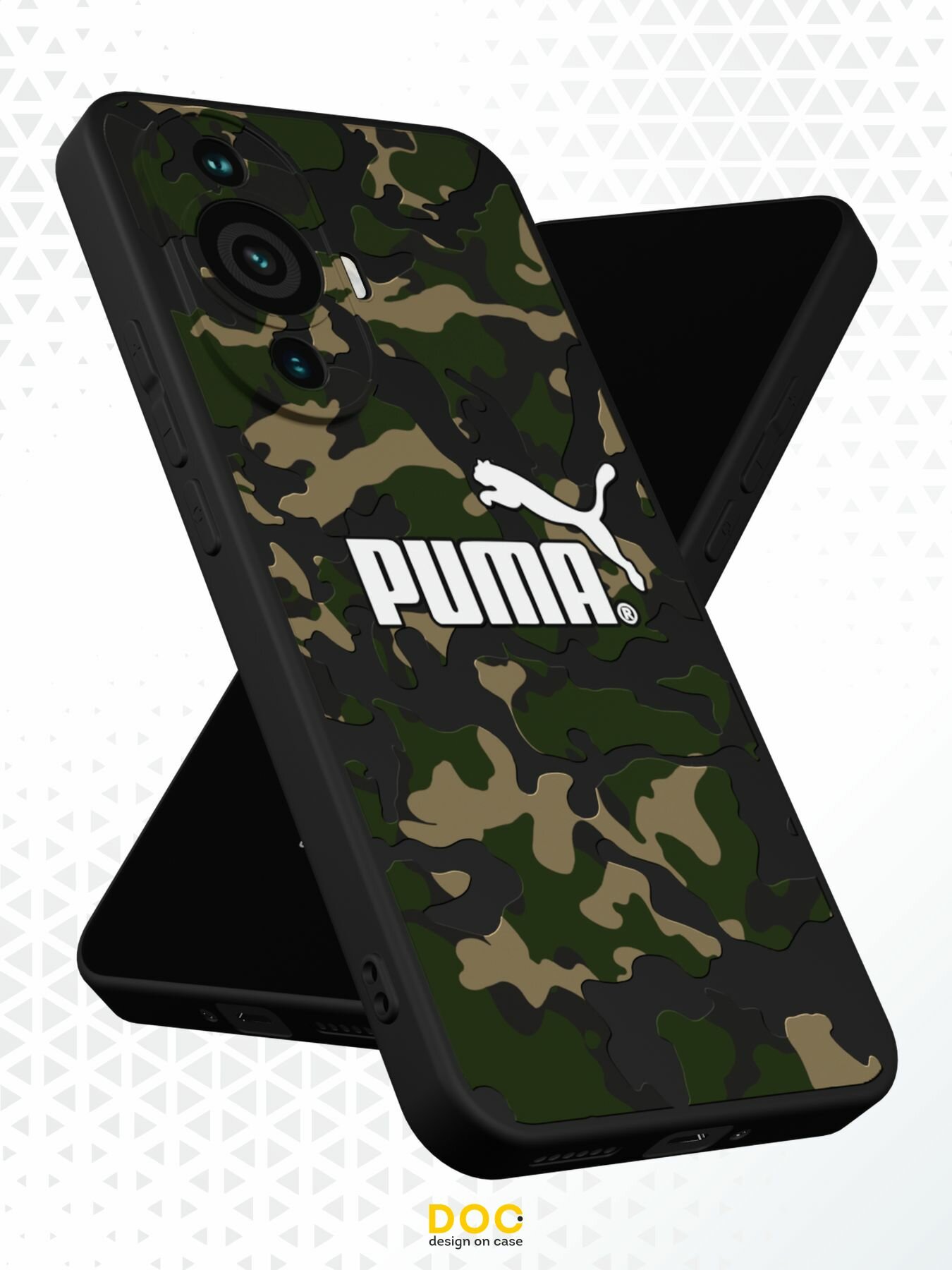 Силиконовый чехол DesignOnCase для Huawei Nova 11 / Nova 12s (Хуавей Нова 11 и Нова 12с), Пума камуфляж — фото 1
