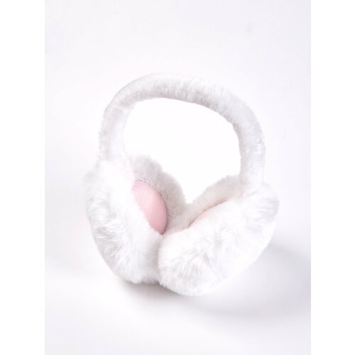 Меховые наушники теплые от холода на зиму и осень белый 480₽