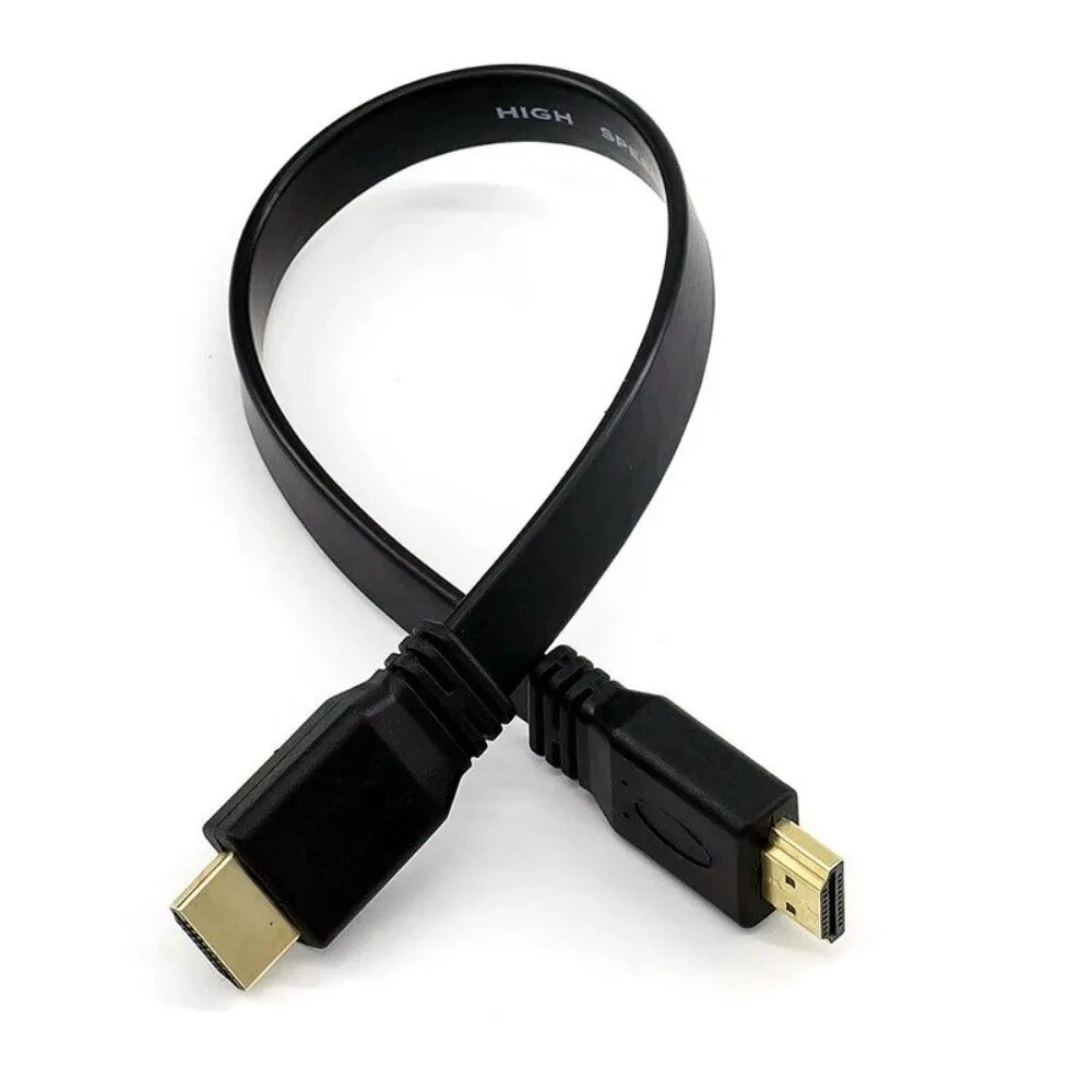 HDMI-совместимый плоский кабель черный 0.3/0.5/1 м
