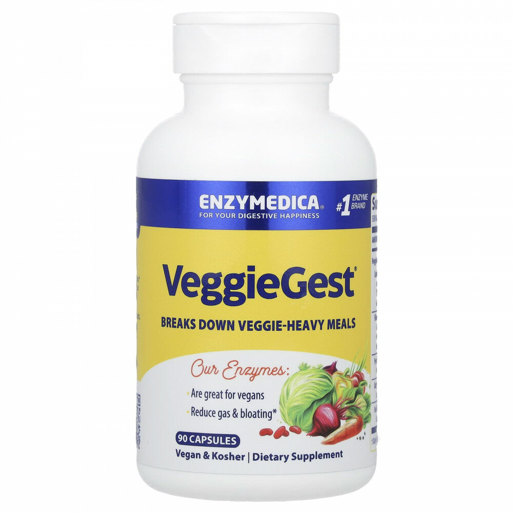 Enzymedica, VeggieGest®, 90 капсул