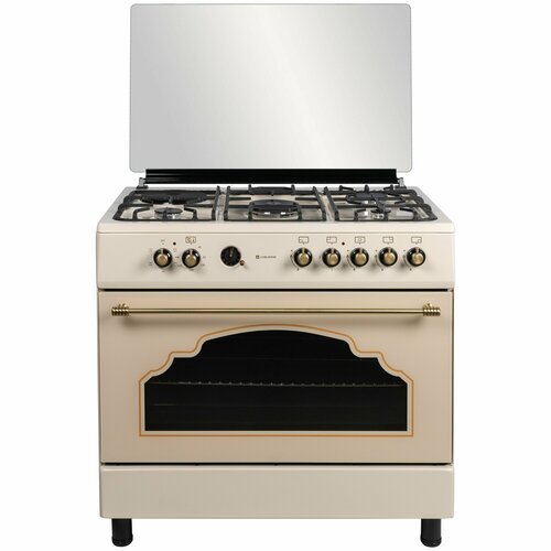 Комбинированная плита AXELDORF FG-092 RETRO, 4газ. + 1эл, 90см, газ-контроль, электрическая духовка