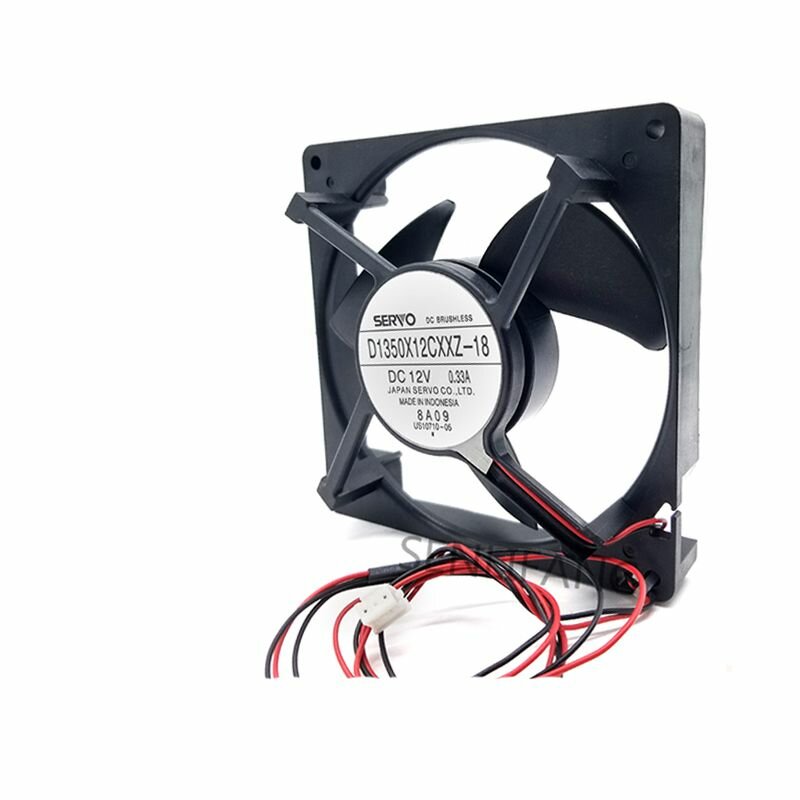 Оригинальный новый D1350X12CXXZ-18 DC12V 0,33A 12,5 см для охлаждающего вентилятора холодильника с двумя линиями