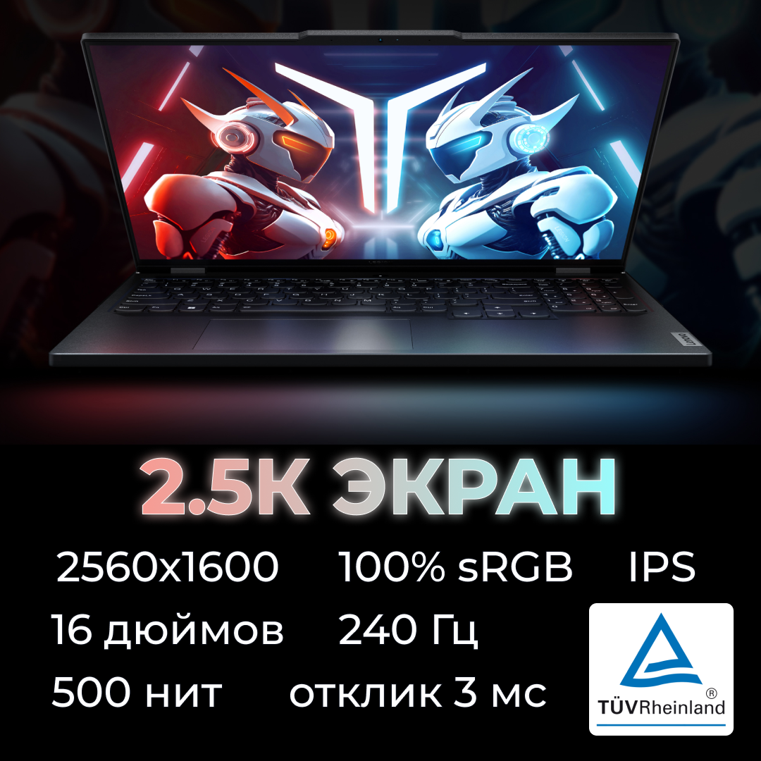 Ноутбук Lenovo Legion 5 Pro R9000P, AMD R9-7945HX, RTX 4060, 32 ГБ, 1 ТБ SSD, Windows 11 Home, Русская/Английская — фото 1