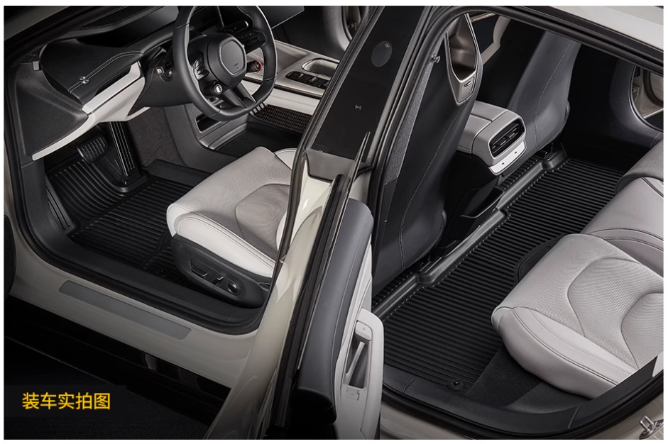 Картинки Коврики 3D TPEMATS, Xiaomi SU7, для салона, противоскользящие, с бортами, морозостойкие, термопластичная резина, чёрные.