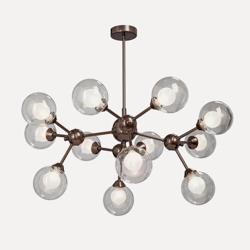 Изображение товара Люстра потолочная Vitaluce V4886-7/12PL, 12 ламп, G9 макс. 28Вт, 36 м2, цвет коньячная бронза.