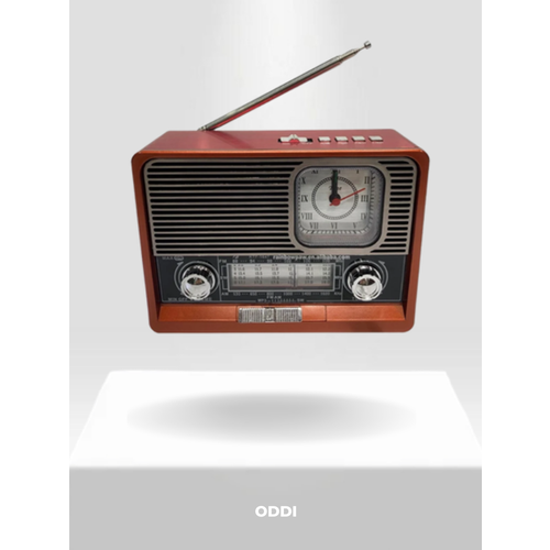 Портативная радиостанция радиоприемник с фонарем и часами 1799₽