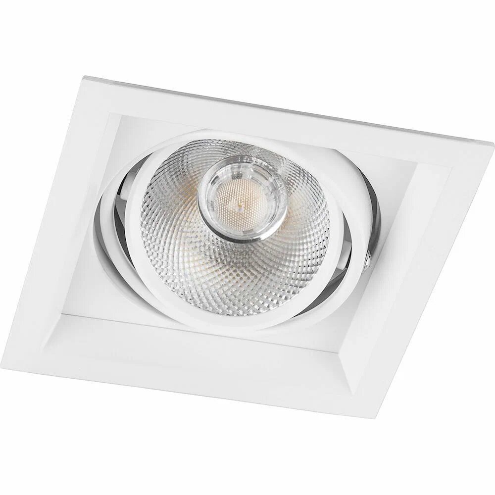 Светильник карданный светодиодный с драйвером и клеммой, 1x20W 1800 Lm, 4000К, 35 градусов, белый, FERON AL201 29776