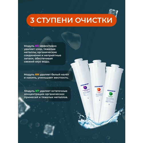 фото Комплект сменных модулей для фильтра к3-кн-к7 аквафор, кристалл н
