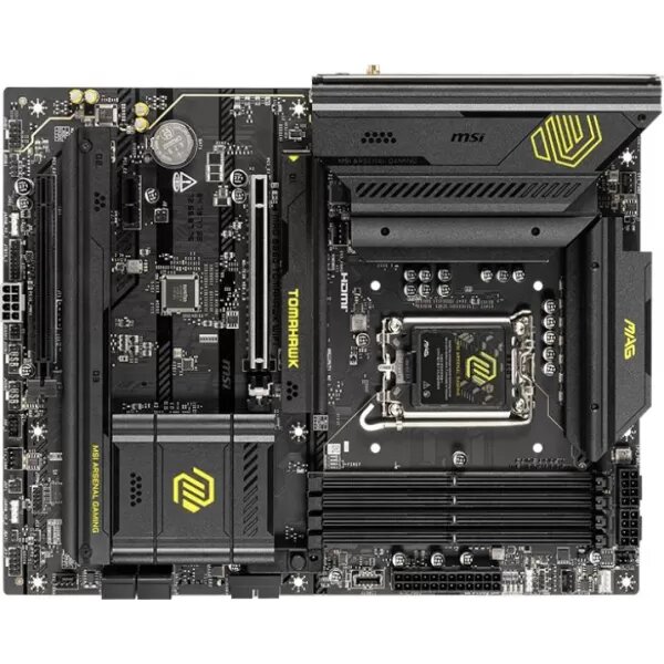 MSI Материнская плата MSI MAG B860 TOMAHAWK WIFI Soc-1851 Intel B860 4xDDR5 ATX AC`97 8ch(7.1) 5Gigabit RAID+HDMI+DP MAG B860 TOMAHAWK WIFI
