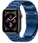 Ремешок SALS, для Apple Watch, блочный, нержавеющая сталь, синий,...