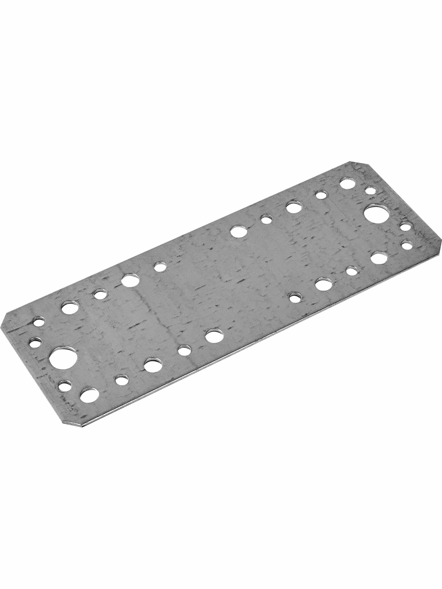 Пластина крепежная КР 180x65x1.8 оцинкованная сталь цвет серебро