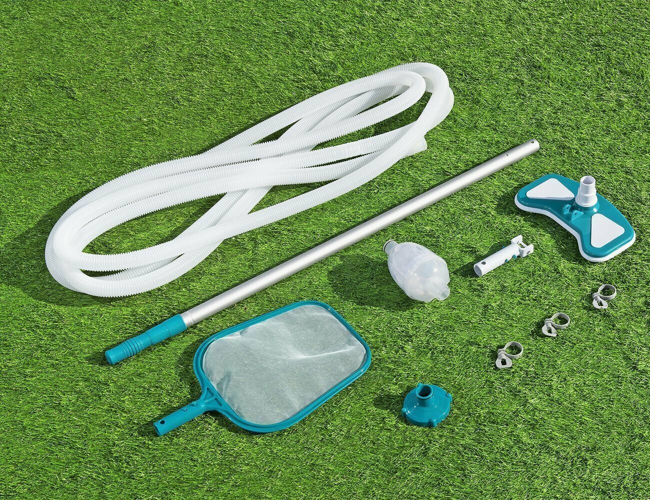 Комплект для чистки бассейна AquaClean с насадкой-пылесосом и сачком, BestWay