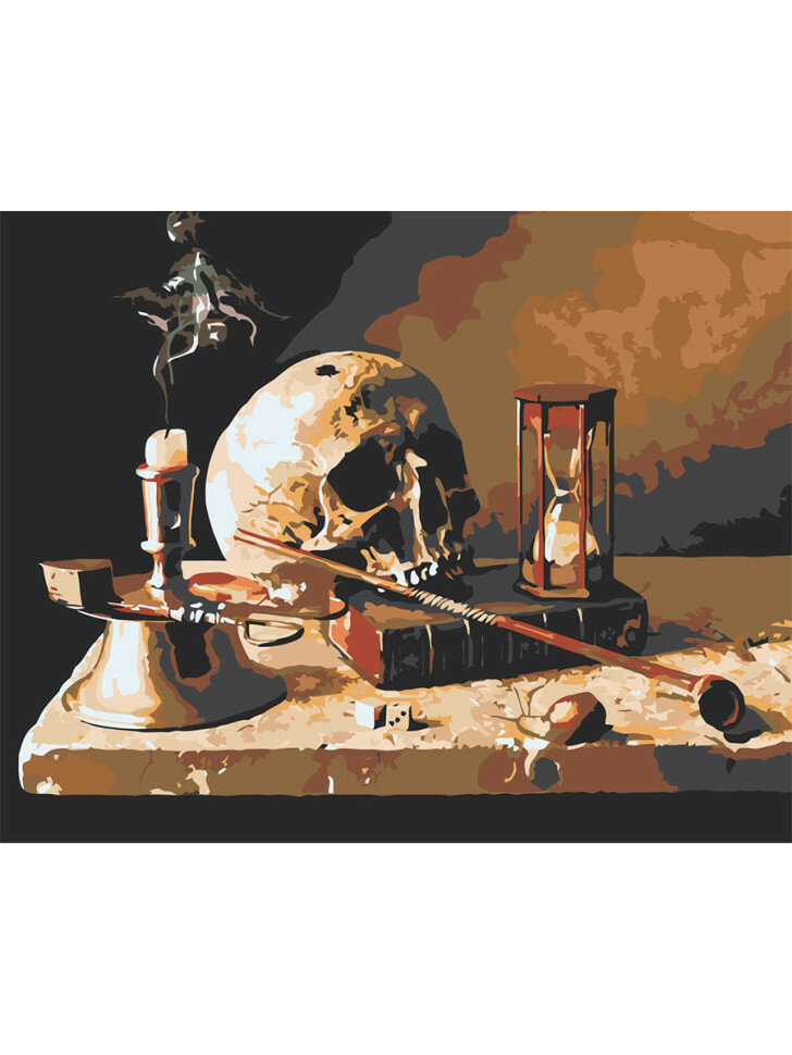 Картина по номерам "Череп на книге" — фото 1