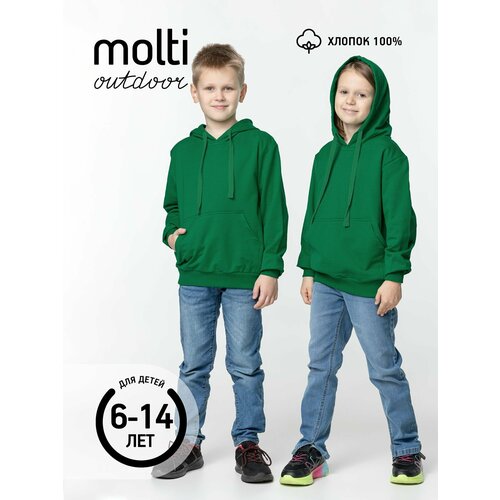 фото Худи molti, размер 8 лет, зеленый,