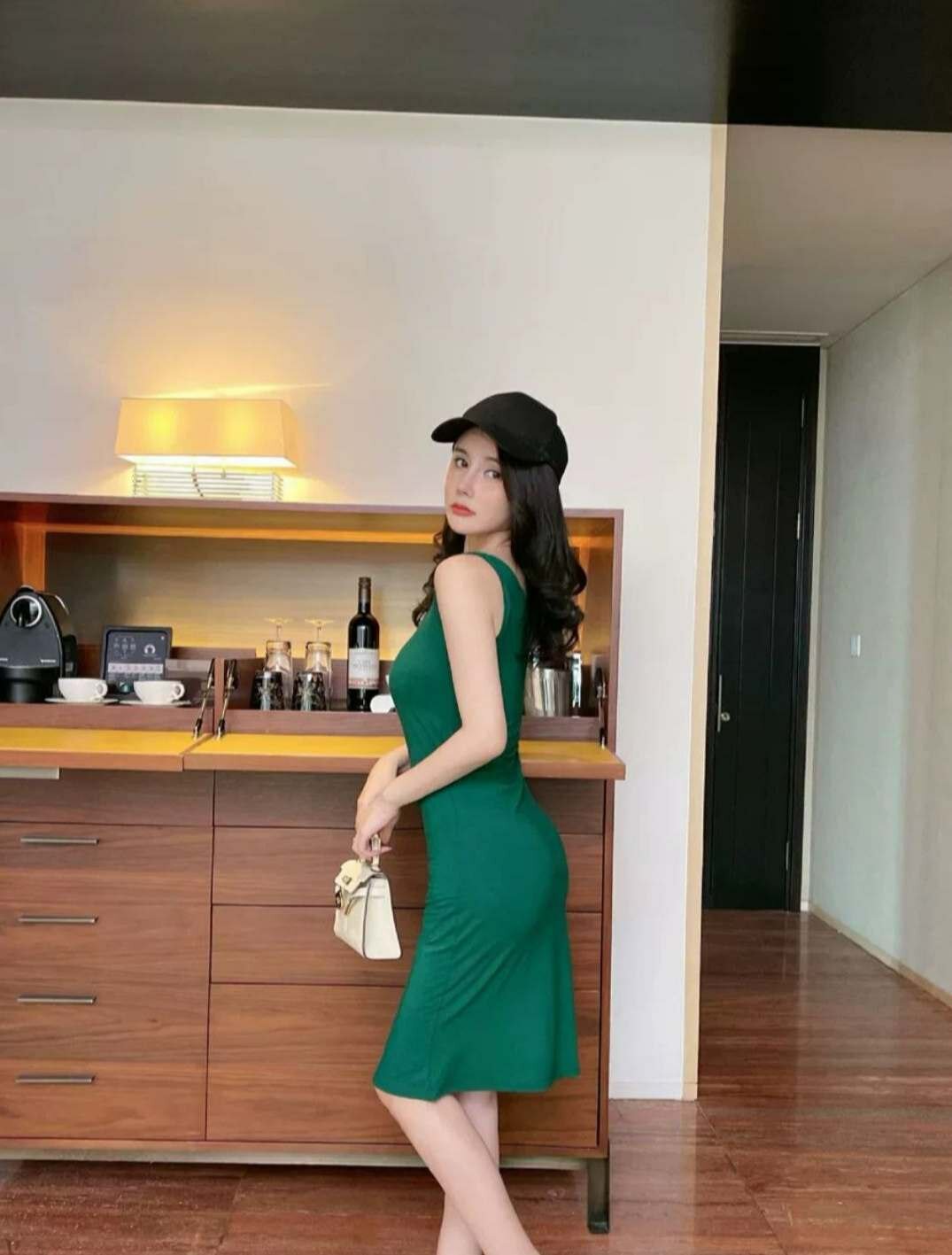 Платье ELASLIM, размер STANDART, зелeный — фото 1