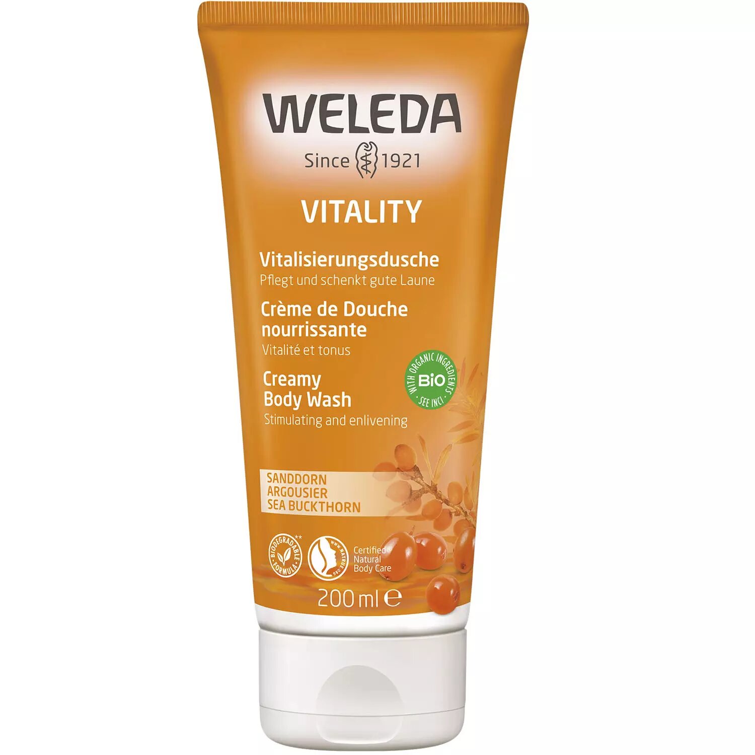 Гель WELEDA Облепиховый тонизирующий для душа 200 мл