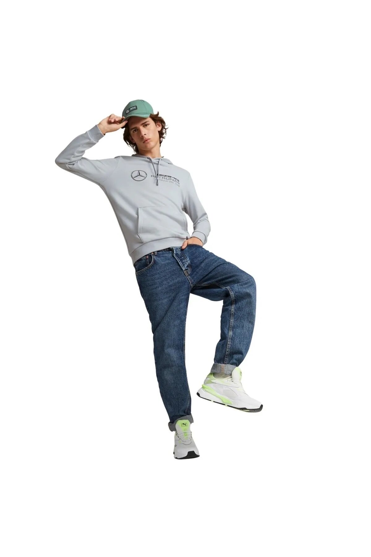 Кепка  Mercedes AMG Petronas Formula One Team для мужчин и женщин, размер 53-61, green — фото 1