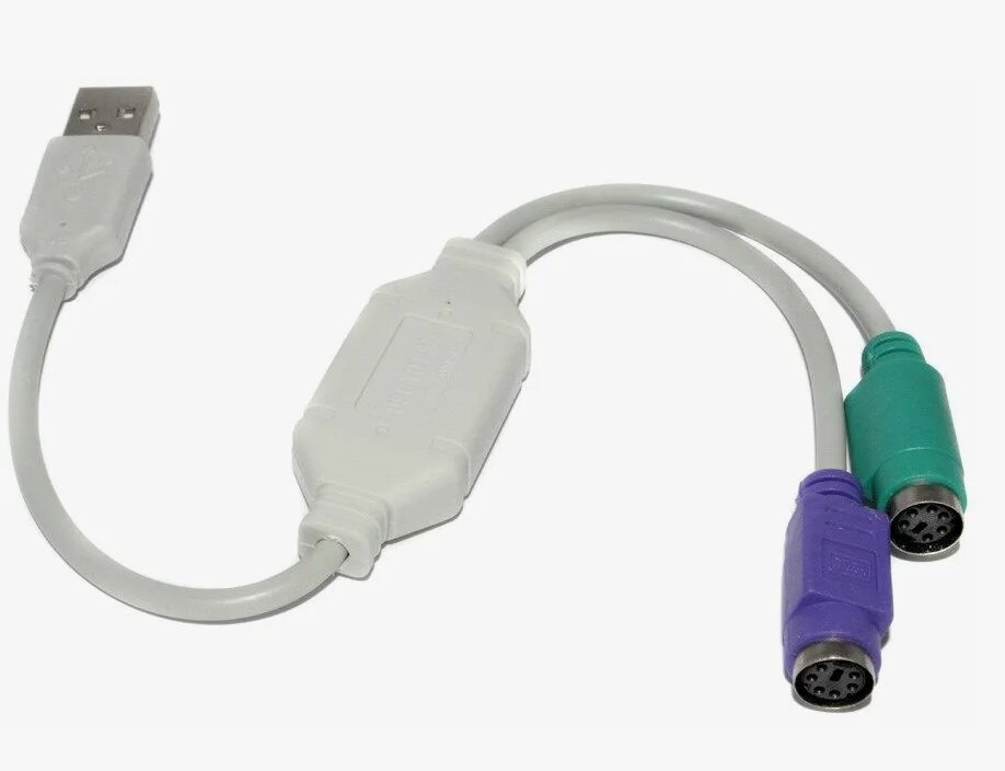 Адаптер переходник USB to ps/2 для мышек клавиатур компьютер ноутбук — фото 1