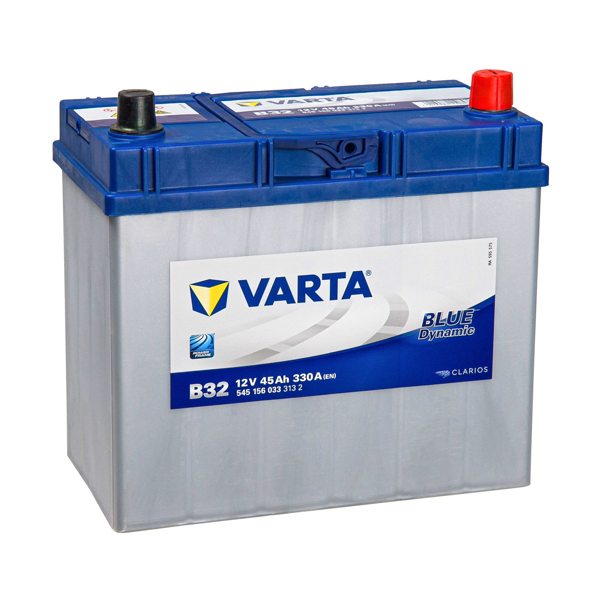 Аккумулятор автомобильный VARTA B32 45 А/ч, пусковой ток 330 A(EN), полярность обратная.