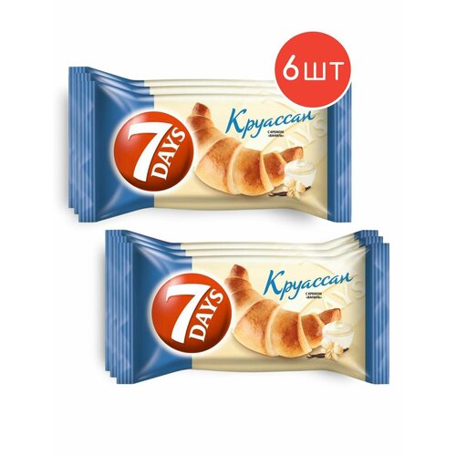 фото Круассан 7 days c кремом ваниль 65г 6шт 7days