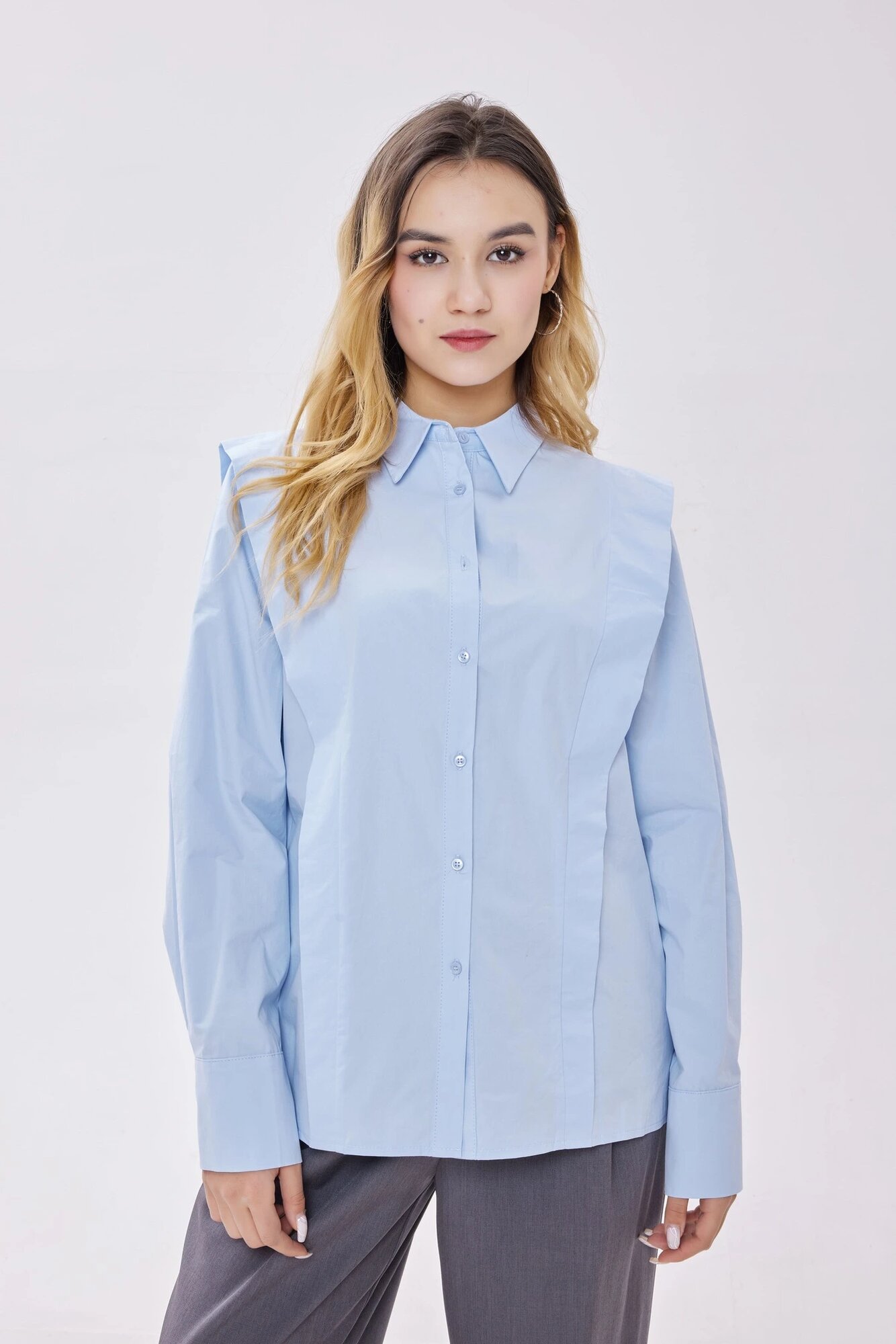 Рубашка Selfie, размер M, голубой — фото 1