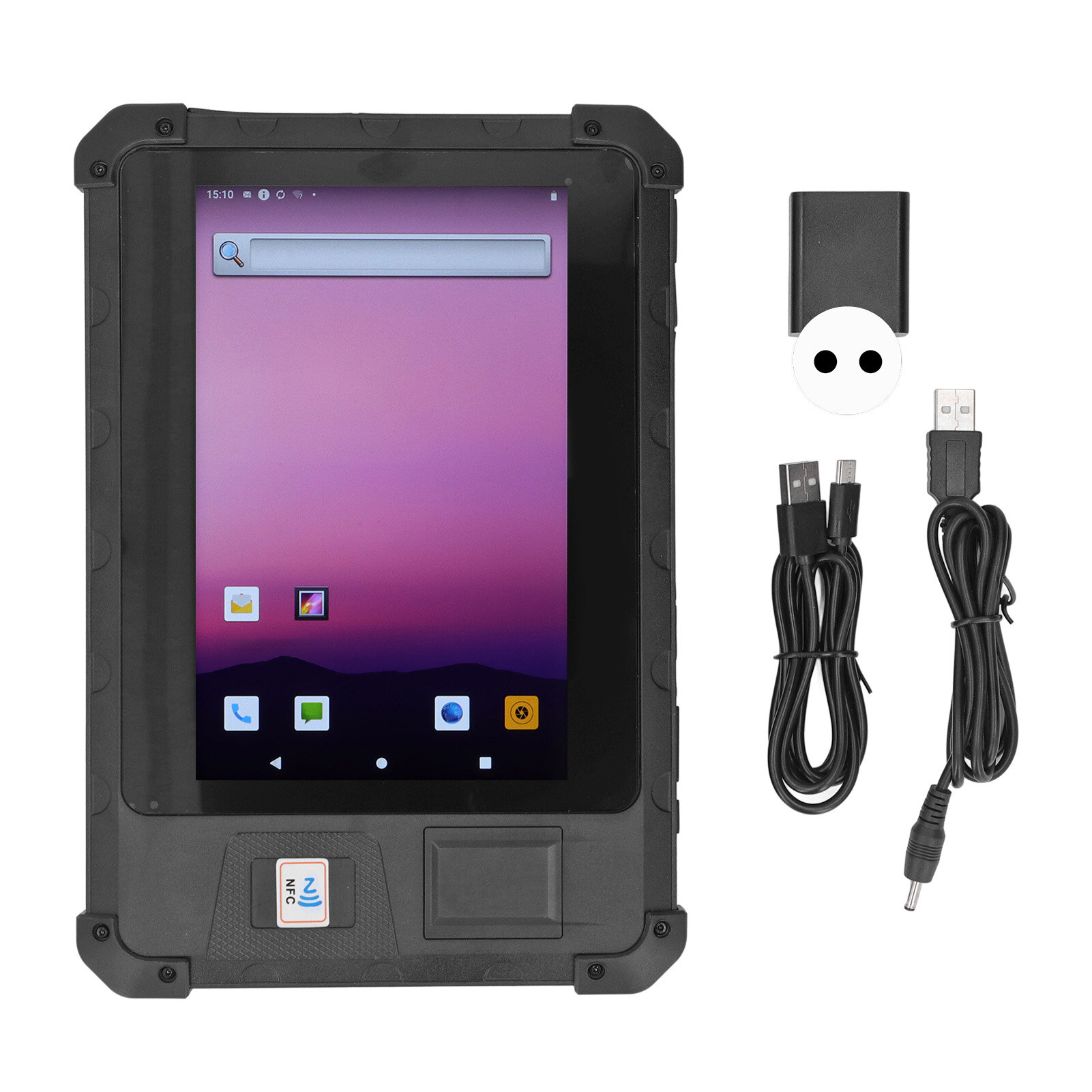 Планшетный сканер штрих-кода 1D 2D, поддерживает RFID NFC, 100-240 В, EU Plug