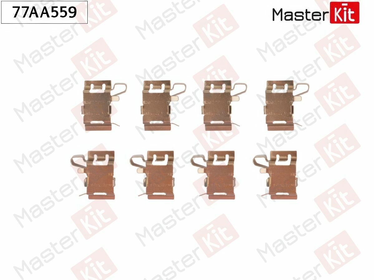 Установочный комплект тормозных колодок для Тойота Камри 77AA559 MASTERKIT