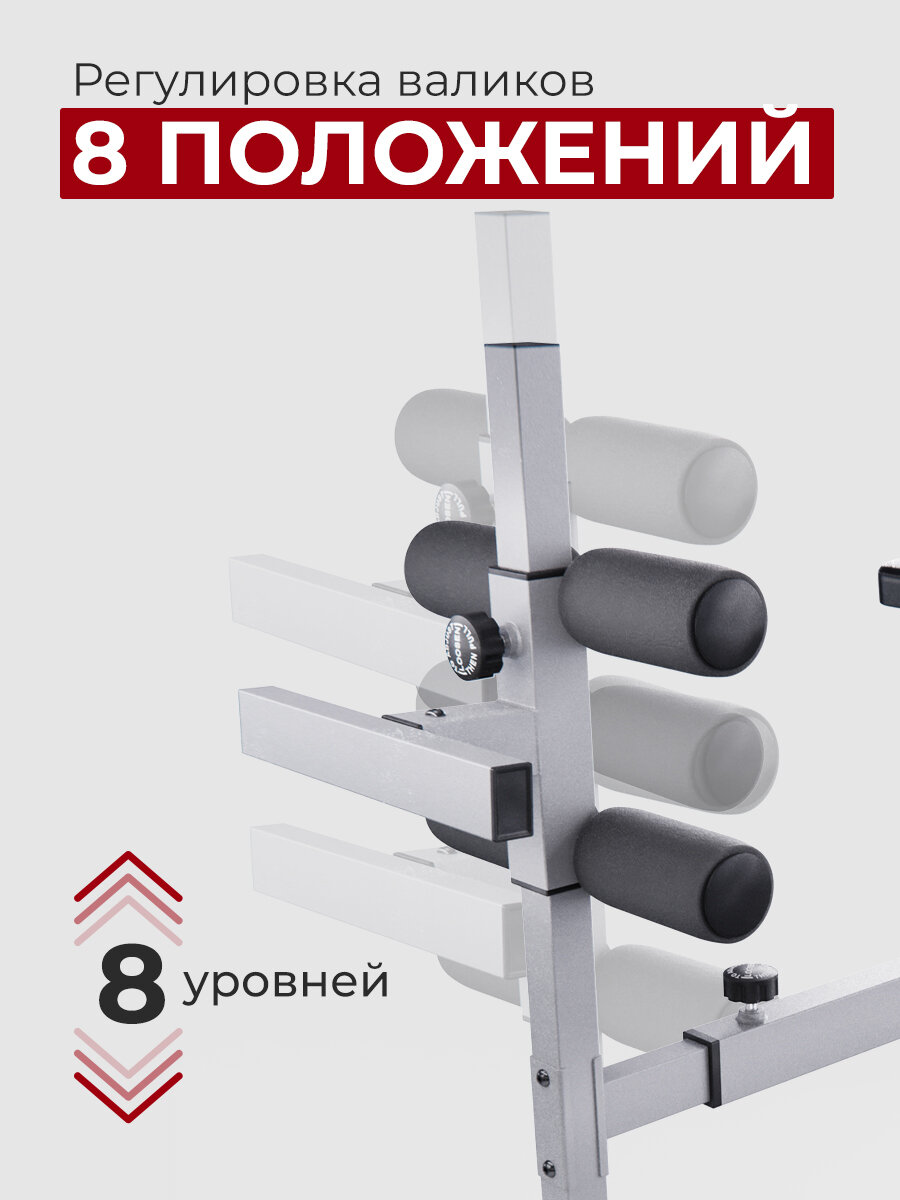 Гиперэкстензия / римский стул DFC CAP, серебряный — фото 1