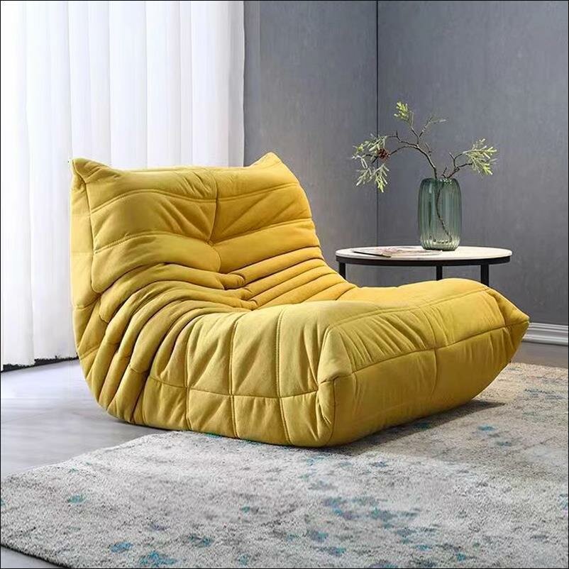 Диван-мешок "Fireside" Single Sofa, одноместный, синтетическая кожа, желтый