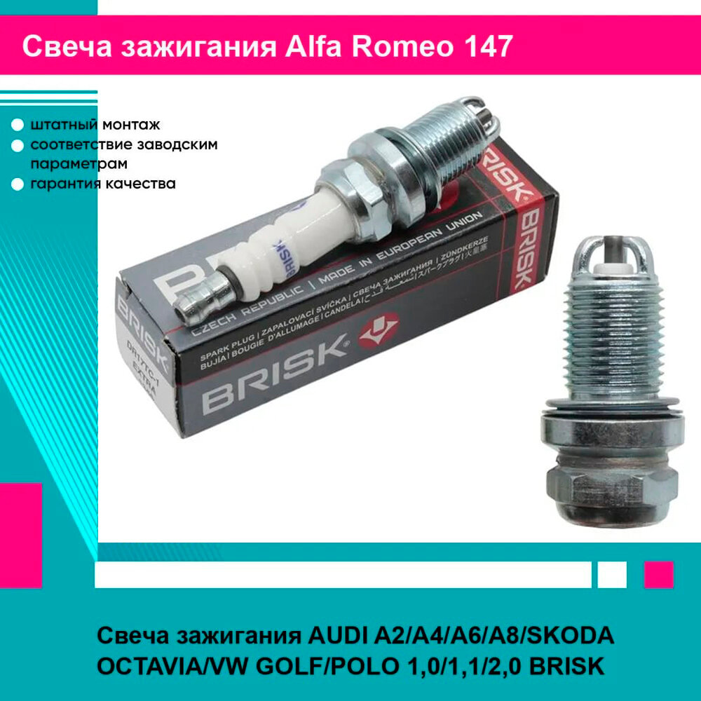 Свеча зажигания BRISK DR17TC-1