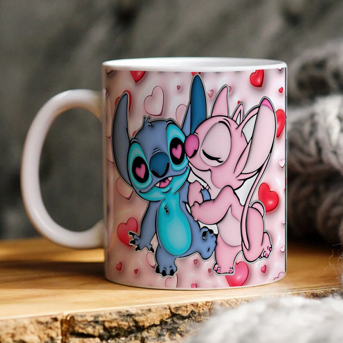 3D Stitch Керамическая чашка для кофе со следами от кофе Чашка для чая Alien Baby Baby Новый рождественский подарок