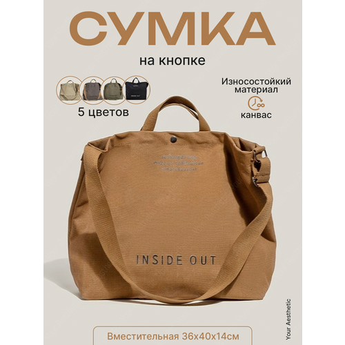 фото Сумка шоппер , фактура плетеная, коричневый нет бренда