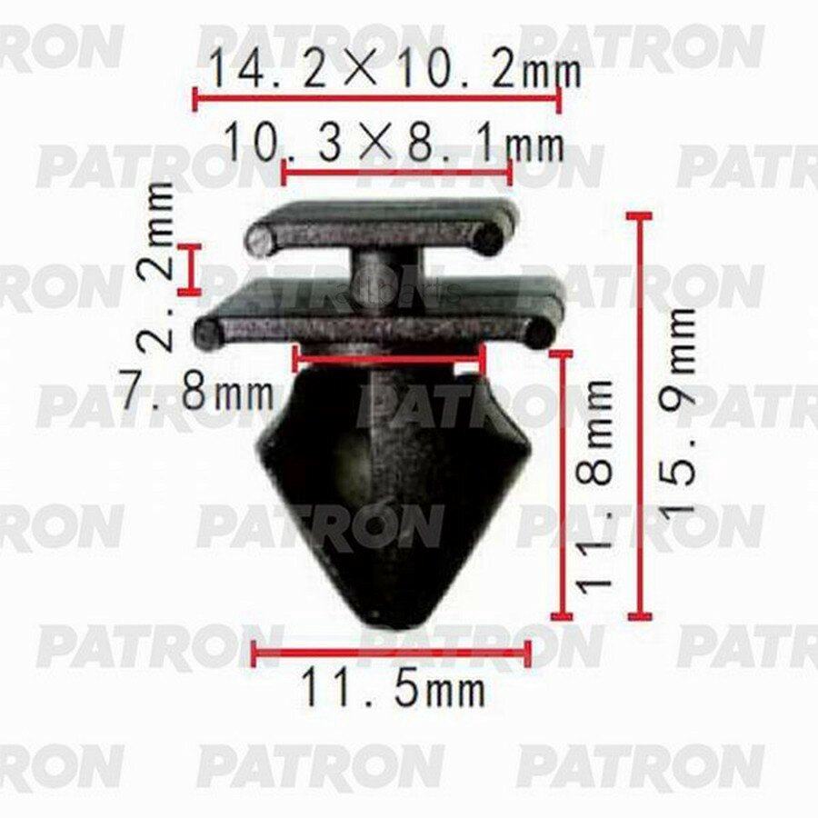 PATRON P37-0274A Клипса пластмассовая (упаковка 100шт) Citroen, Peugeot применяемость: молдинги