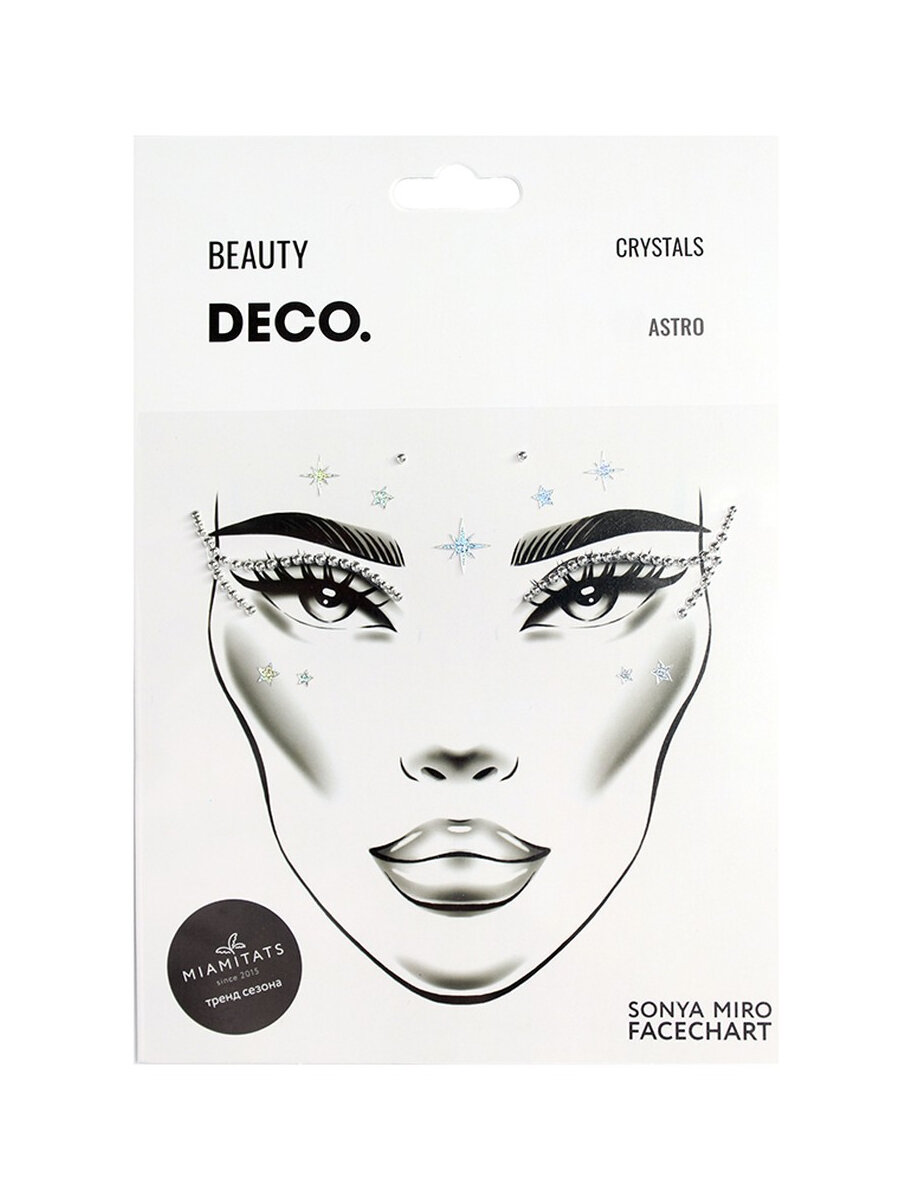 Кристаллы для лица и тела DECO FACE CRYSTALS by Miami tattoos (Astro)