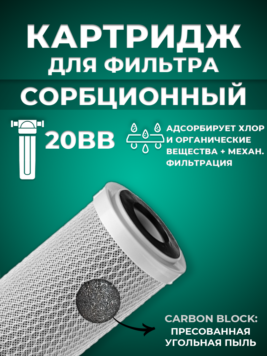 Сменный картридж ACR BL20BB - сорбционный (Пресованый актив. уголь 2л./м.)