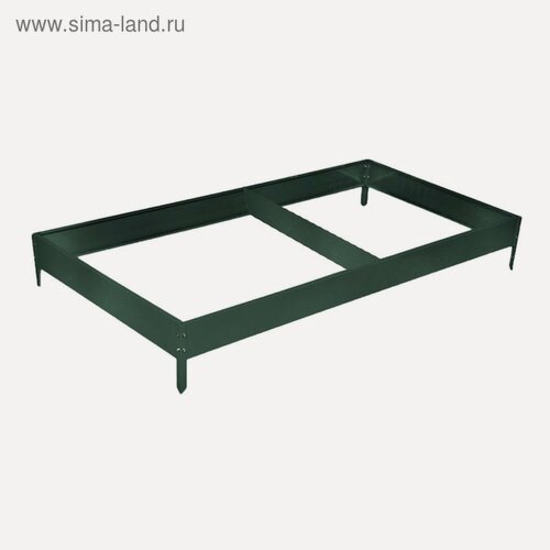 Изображение товара Грядка оцинкованная, 390 × 100 × 15 см, цвет зелёный мох, Greengo